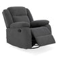 Avalon - Rocking & Revolving Single Seater Fabric Recliner in Graphite Grey Colour
