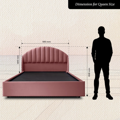 Wave Plus Adjustable Bed with Celeste Upholstered Bed and Livein Duropedic - Pink