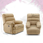 Avalon Posture pro Rocking & Rotating Single Seater Premium Leatherette Recliner, Beige, Motorized