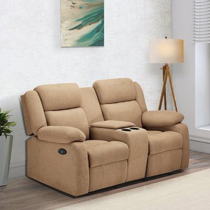 Avalon E Twin Motorized Recliner |  2 seater |  Plaster Brown |  Duroflex Furniture
