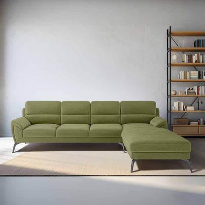 Octave 3 Seater with Lounger Water & Stain Repellent Fabric - Sage Green