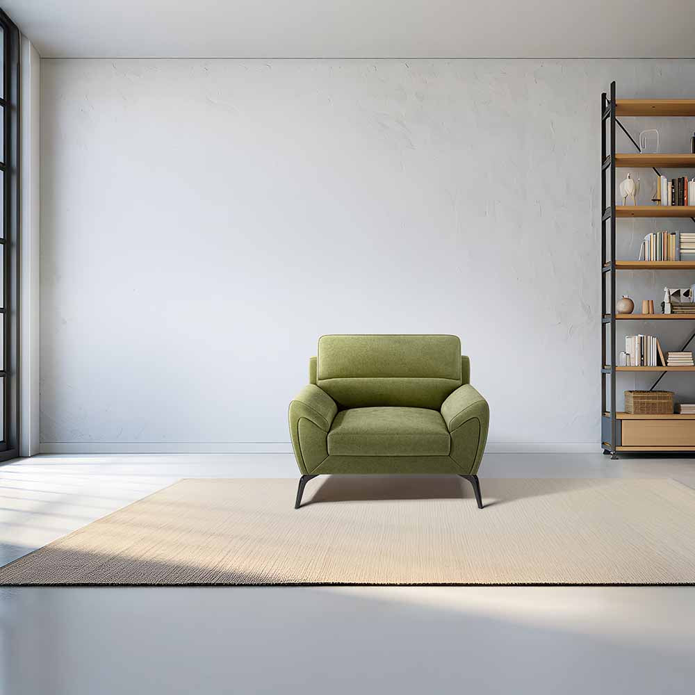 Octave 1 Seater Seater-Water & Stain Repellent Fabric - Sage green