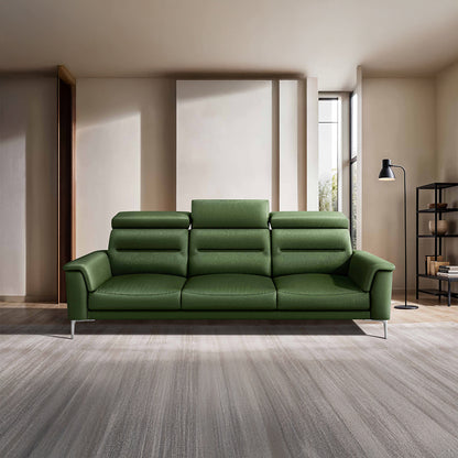 Cresendo 3 Seater Leatherette fabric - Black Forest