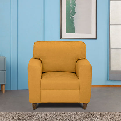 Utopia Fabric Sofa | 1 seater | Yellow |  Duroflex Furniture