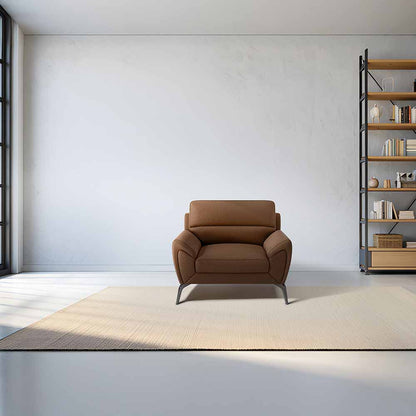 Octave 1 Seater Seater-Suede fabric - Cappuccino