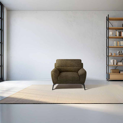Octave 1 Seater Seater-Boucle Fabric - Sepia