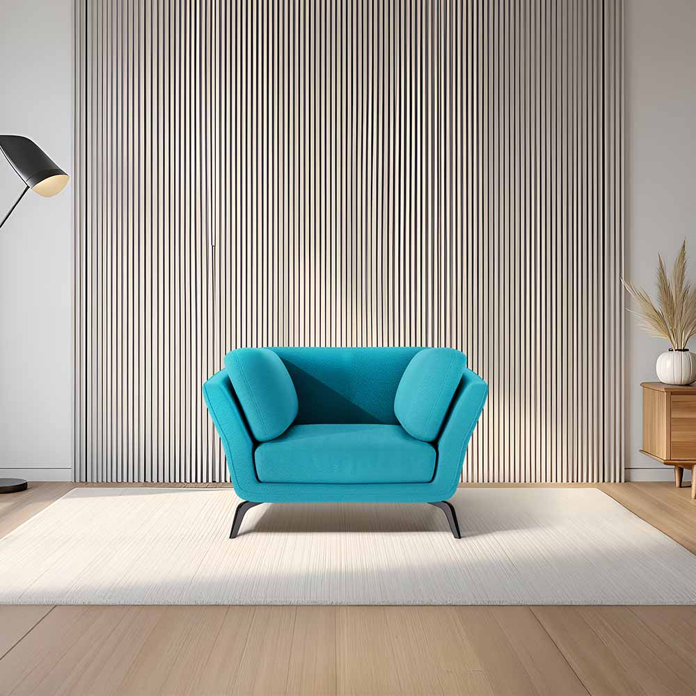 Symphony 1 Seater Suede fabric - Celestial Blue