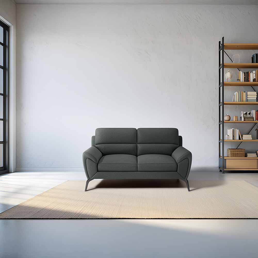 Octave 2 Seater Suede Fabric - Steel grey
