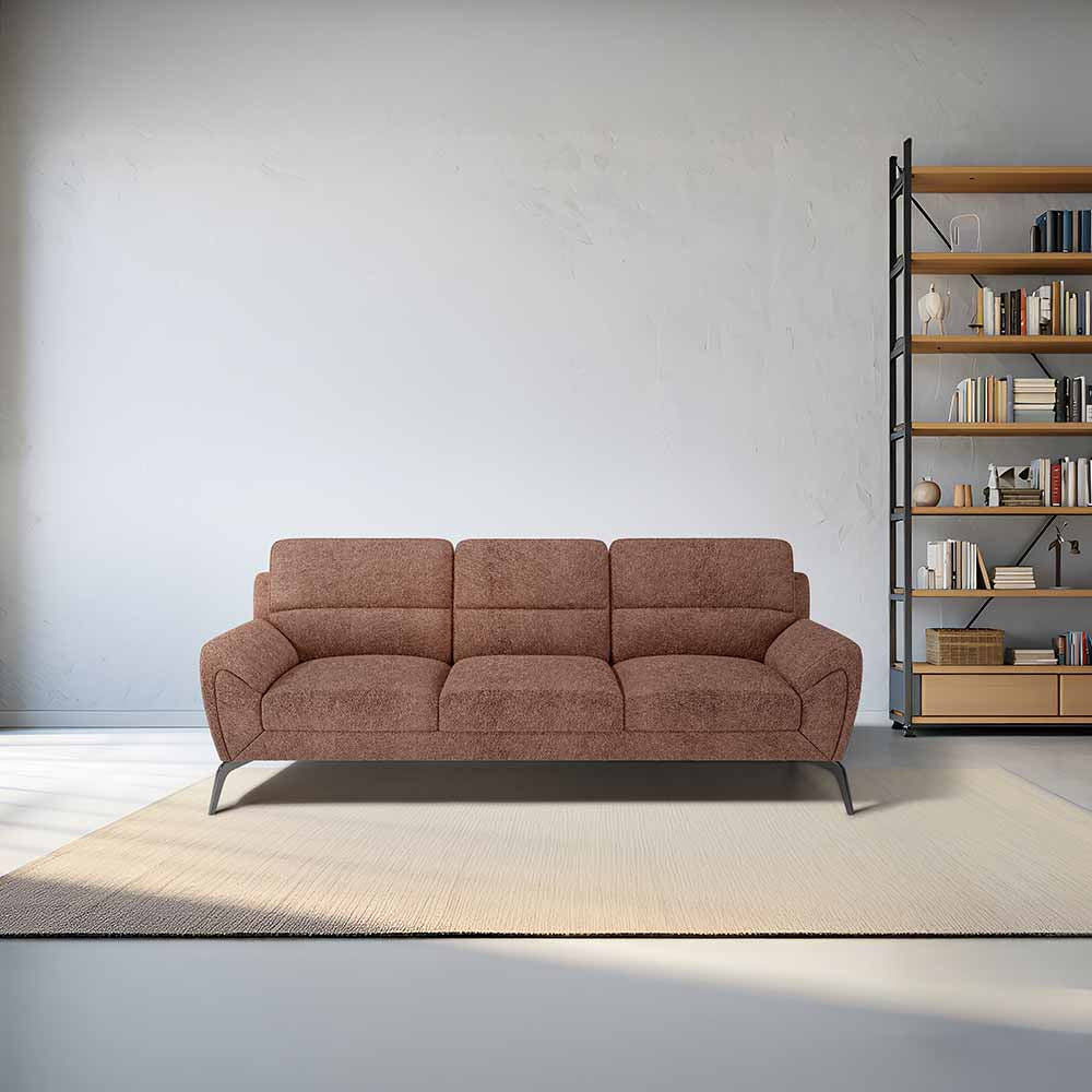 Octave 3 Seater Boucle Fabric - Dusty rose
