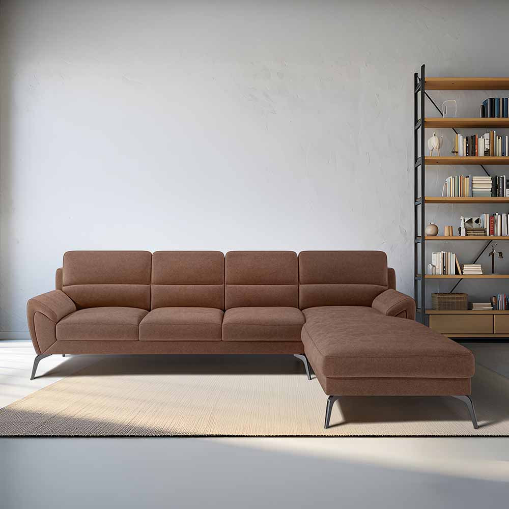 Octave 3 Seater with Lounger Water & Stain Repellent Fabric - Misty Rose
