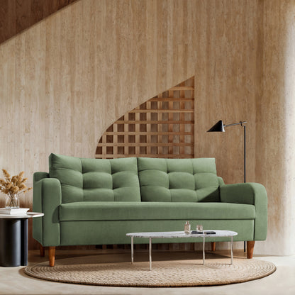 ease|plus|green|fabric|3|seater|sofa