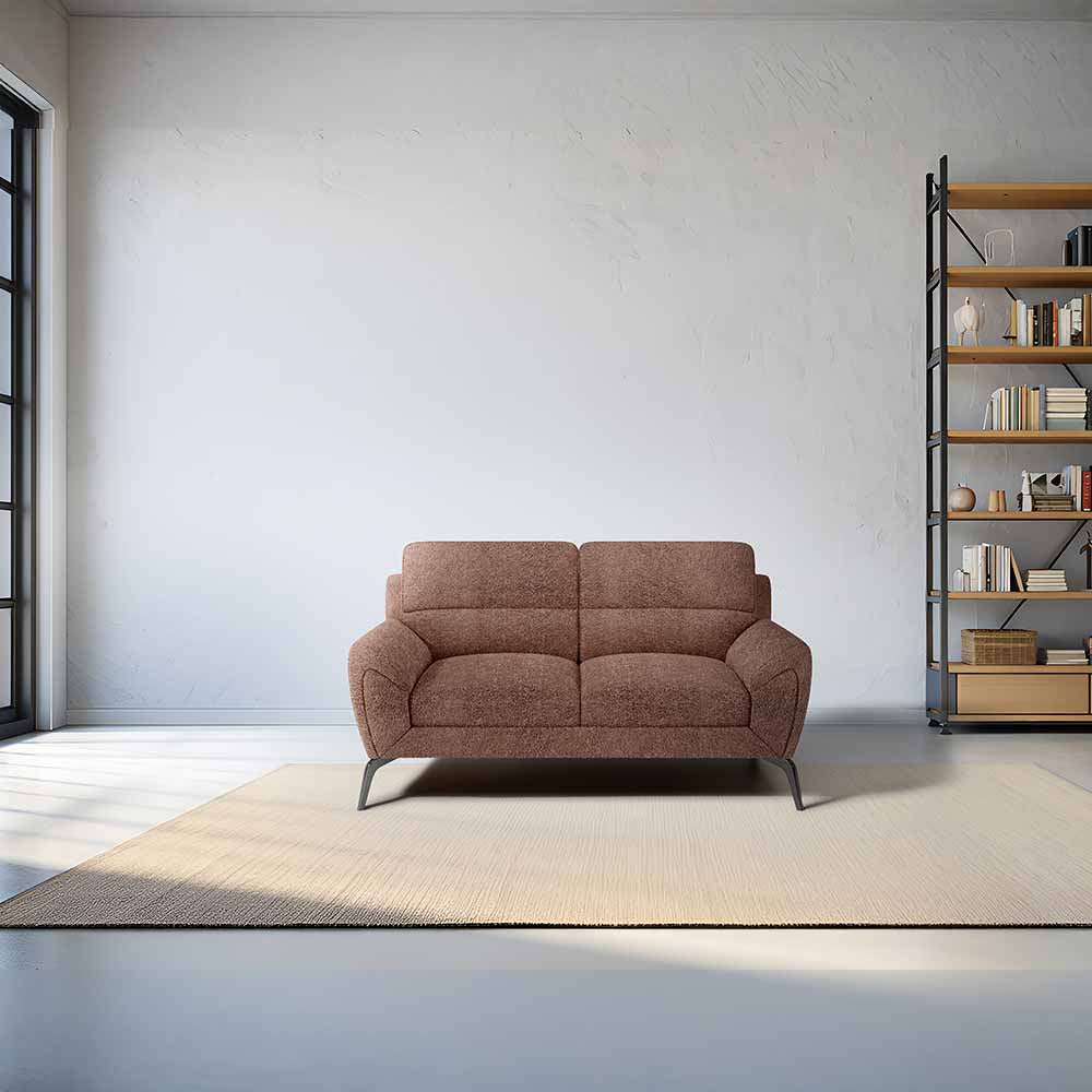 Octave 2 Seater Boucle Fabric - Dusty rose