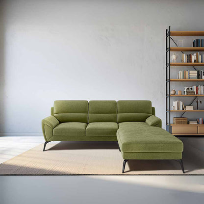 Octave 2 Seater Sofa with RH Lounger Water & Stain Repellent Fabric  - Sage Green