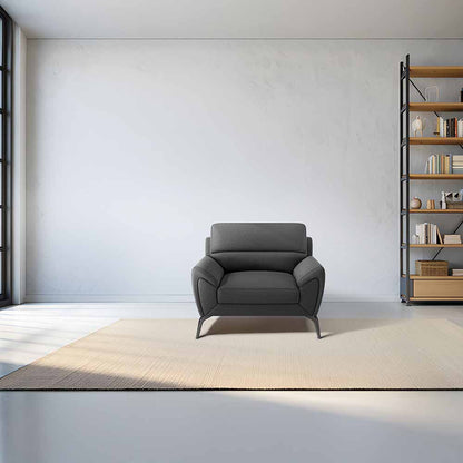 Octave 1 Seater Suede fabric - Steel grey