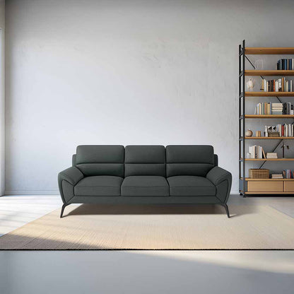 Octave 3 Seater Suede Fabric - Steel grey