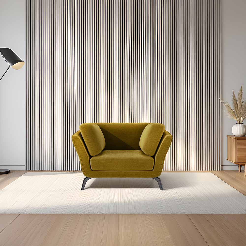 Symphony 1 Seater Water & Stain Repellent Fabric - Honey