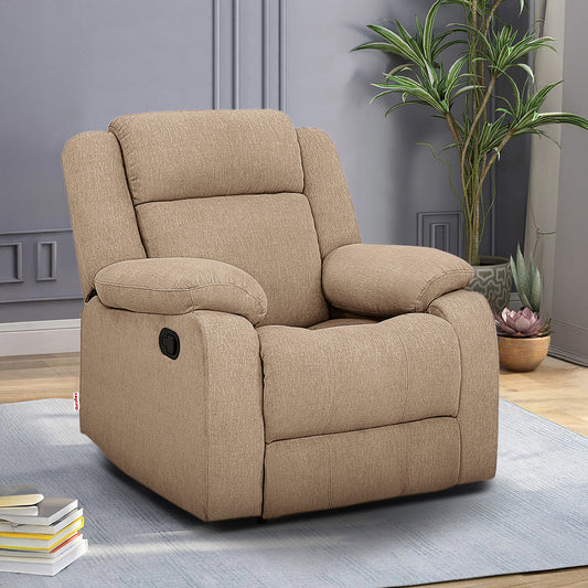 Avalon Brown Fabric Recliner