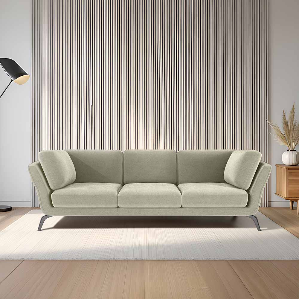 Symphony 3 Seater Water & Stain Repellent Fabric - Pistachio shell