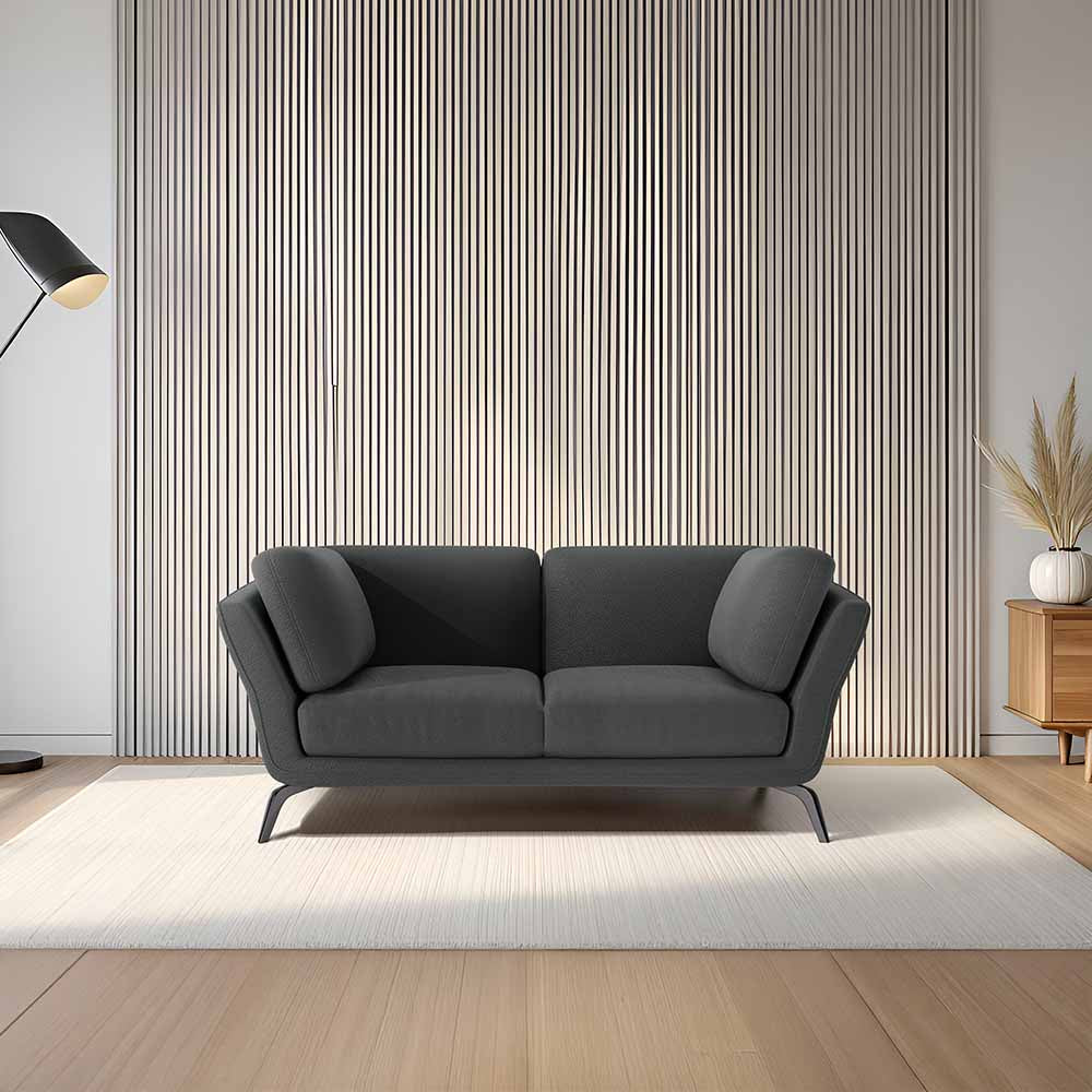 Symphony 2 Seater Suede fabric - Steel grey