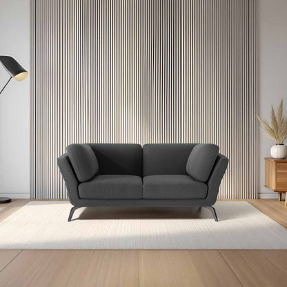 Symphony 2 Seater Suede fabric - Steel grey