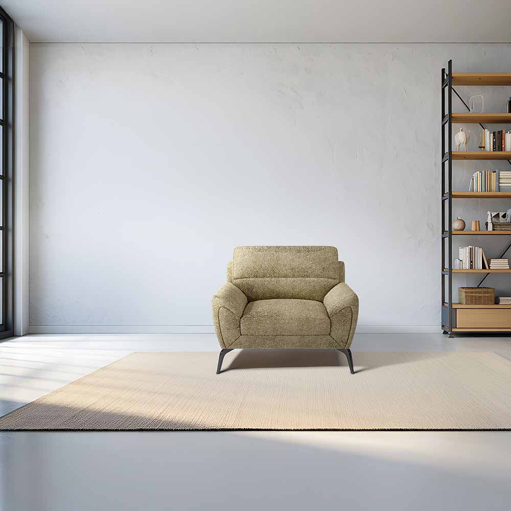 Octave 1 Seater Seater-Boucle Fabric - Irish cream