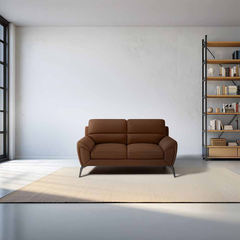 Octave 2 Seater Suede Fabric - Cappuccino
