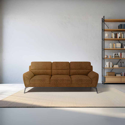 Octave 3 Seater Boucle Fabric - Caramel