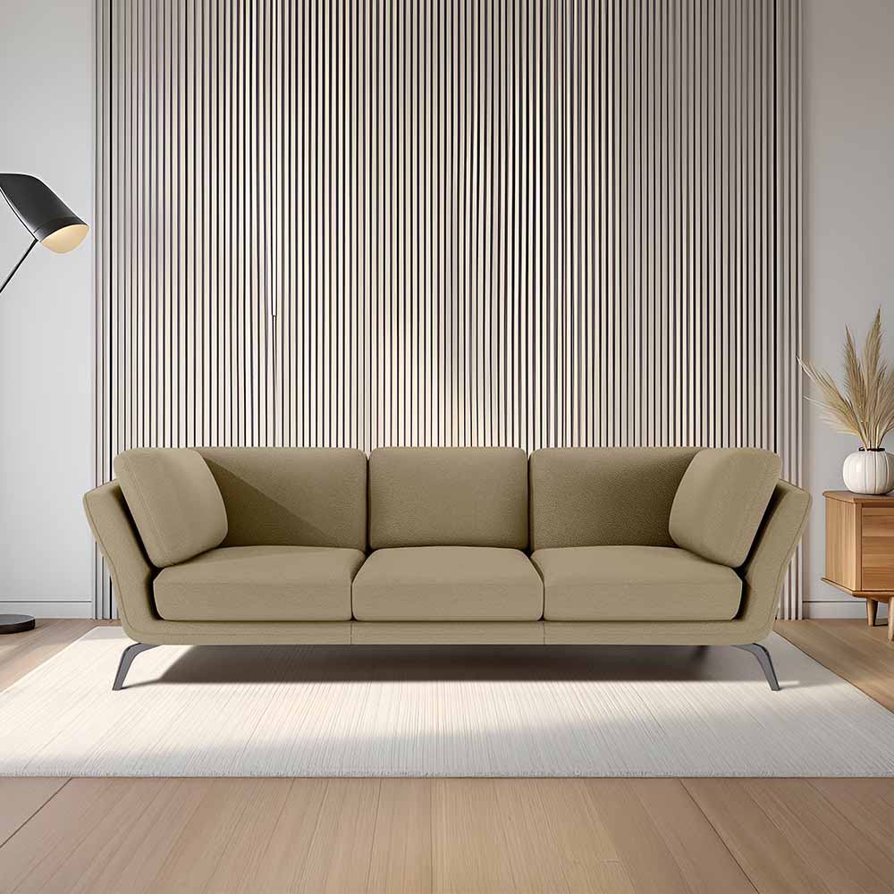 Symphony 3 Seater Suede fabric - Almond milk
