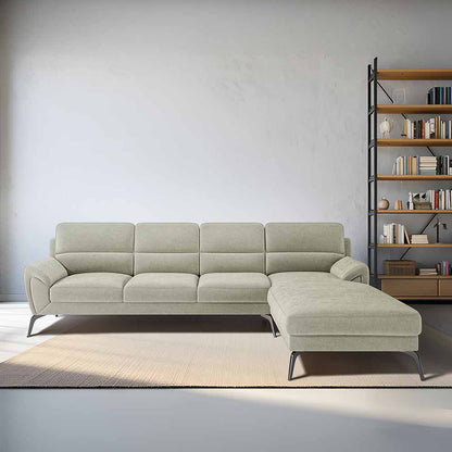 Octave 3 Seater with Lounger Water & Stain Repellent Fabric - Pistachio Shell