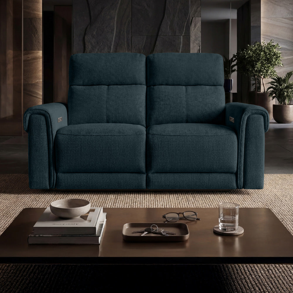 Opus mov.E Blue Fabric 2 Seater Sofa
