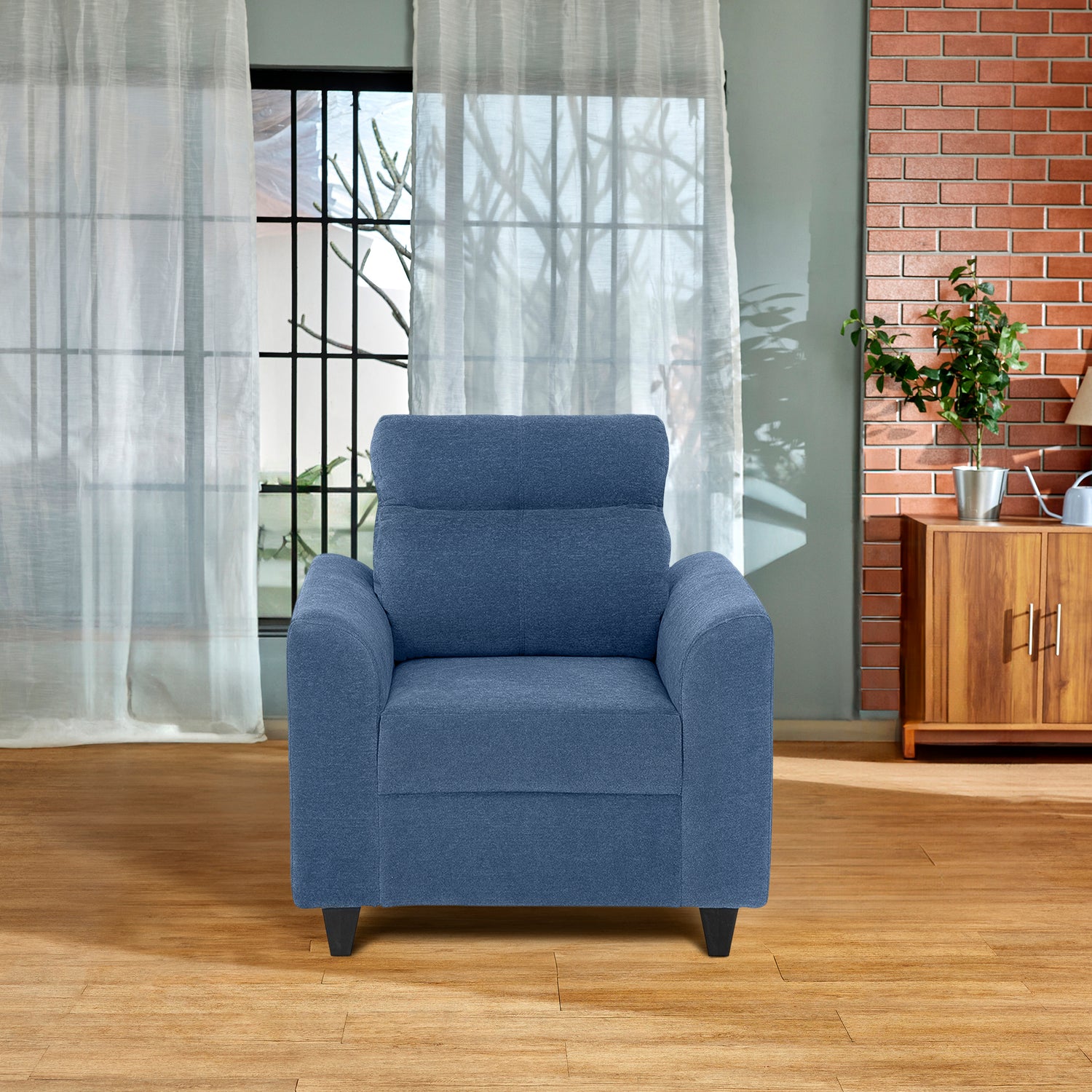 Zivo Plus Sofa | 1 seater | Twilight Blue |  Duroflex Furniture