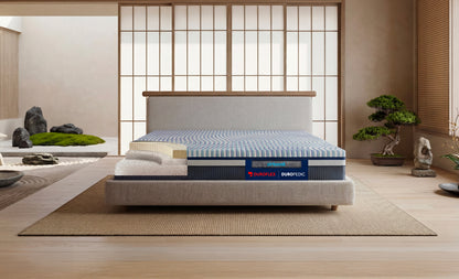 Duropedic Airboost 6.10 Arctic Ice Mattress | 1 lakh+ Airknit fibres with latex and adjustable firmness | 100 nights trial