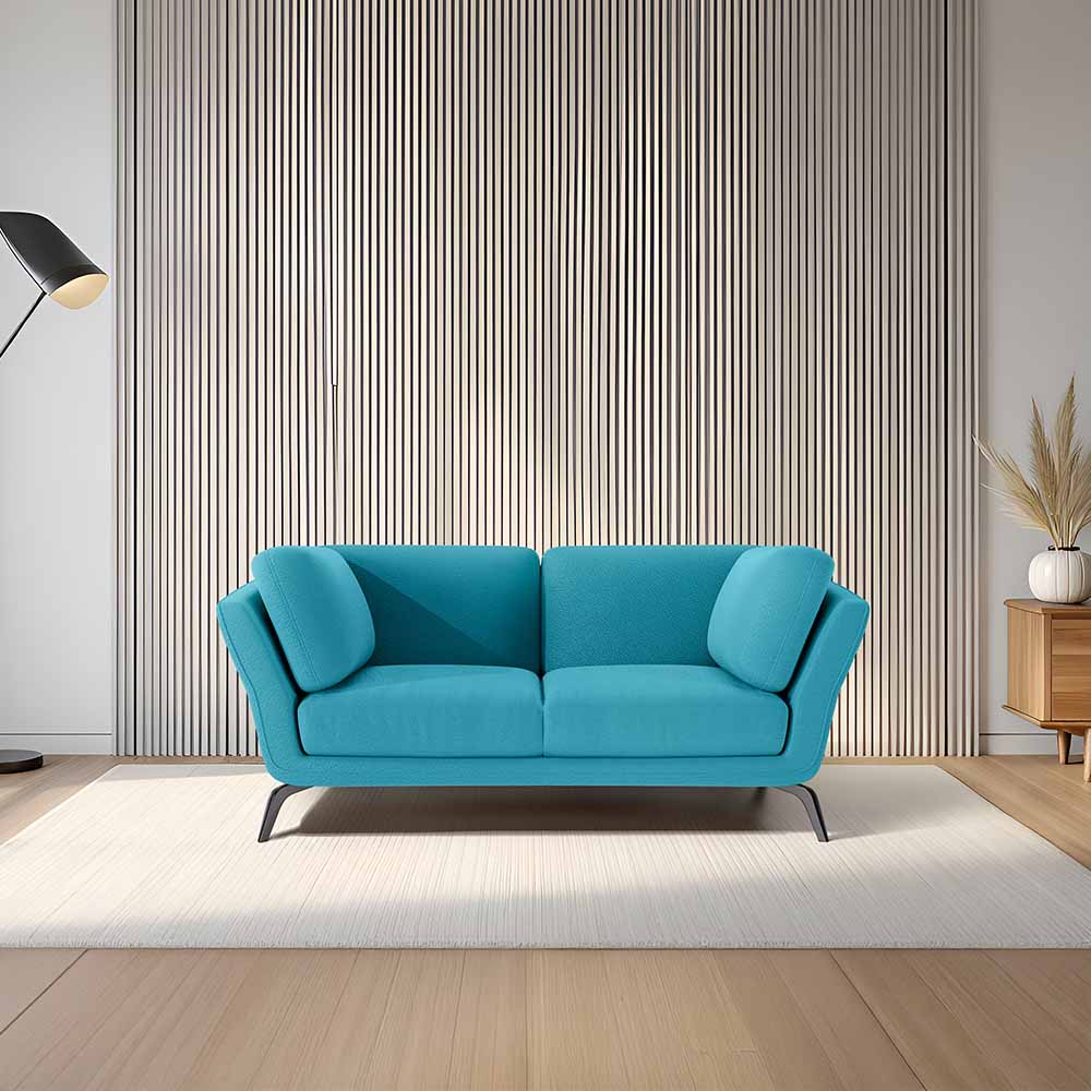 Symphony 2 Seater Suede fabric - Celestial blue