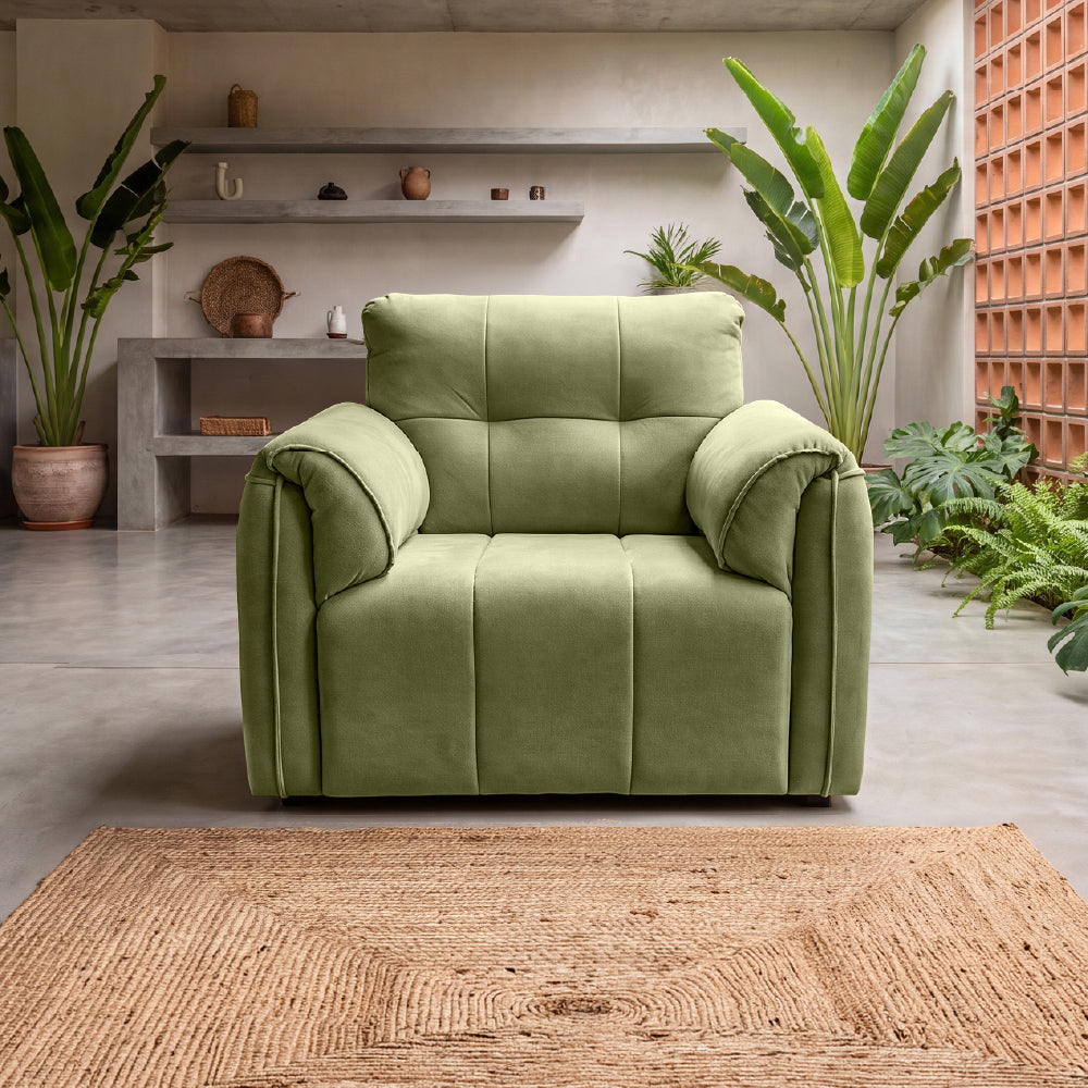 cocoon-olive-green-fabric-1-seater-sofa