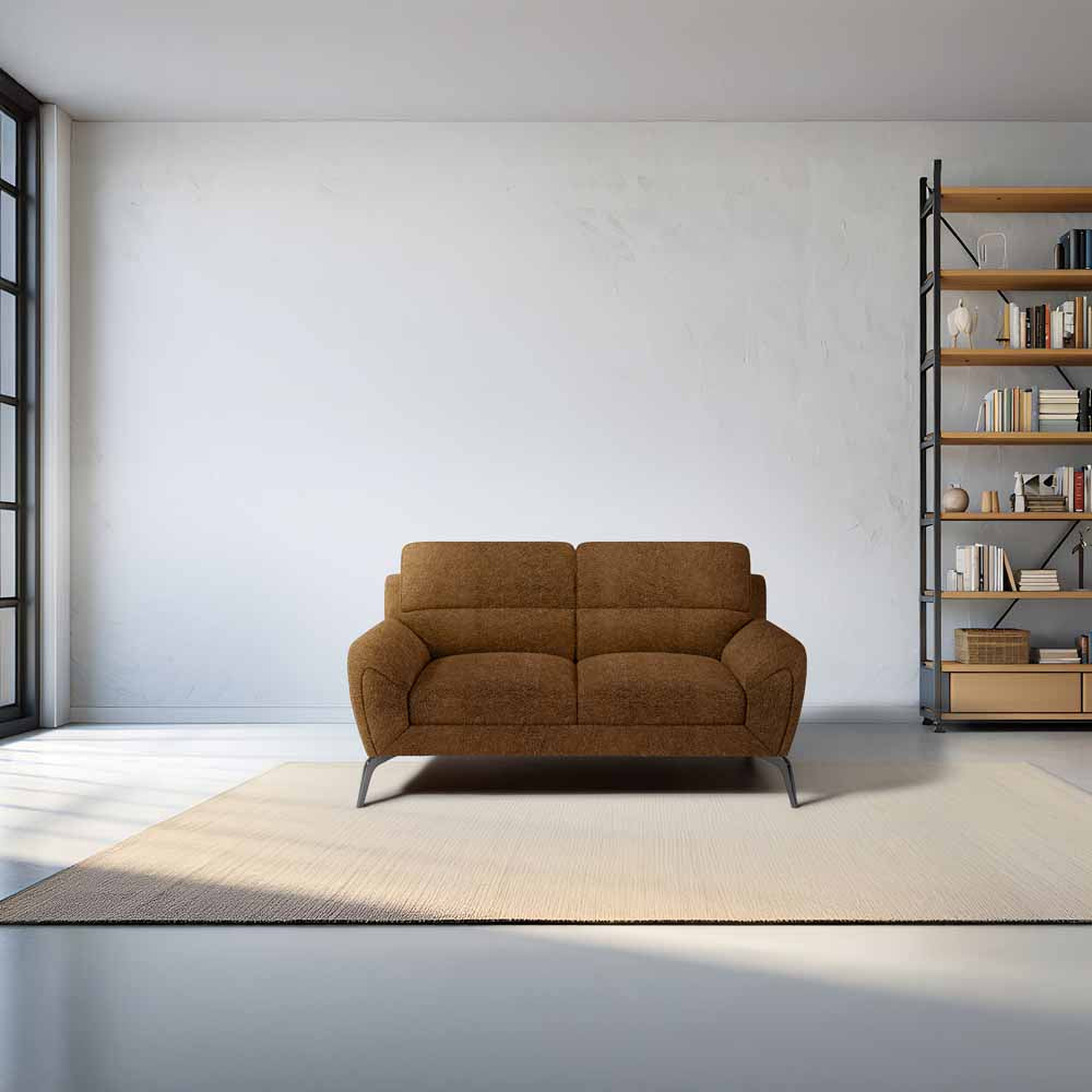 Octave 2 Seater Boucle Fabric - Caramel