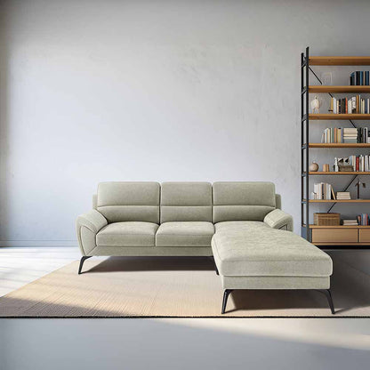 Octave 2 Seater Sofa with RH Lounger Water & Stain Repellent Fabric  - Pistachio Shell