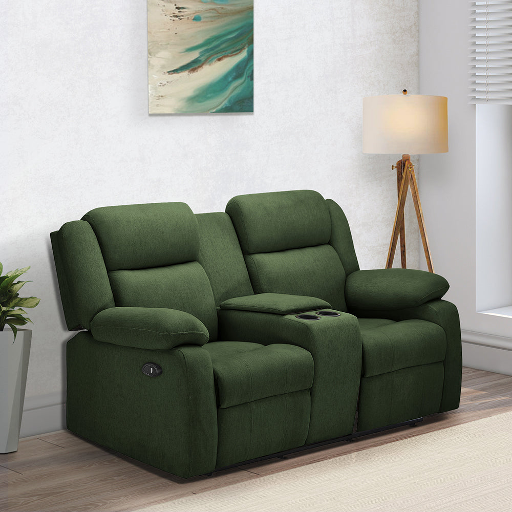 Avalon E Twin Motorized Recliner |  2 seater | Sap Green |  Duroflex Furniture
