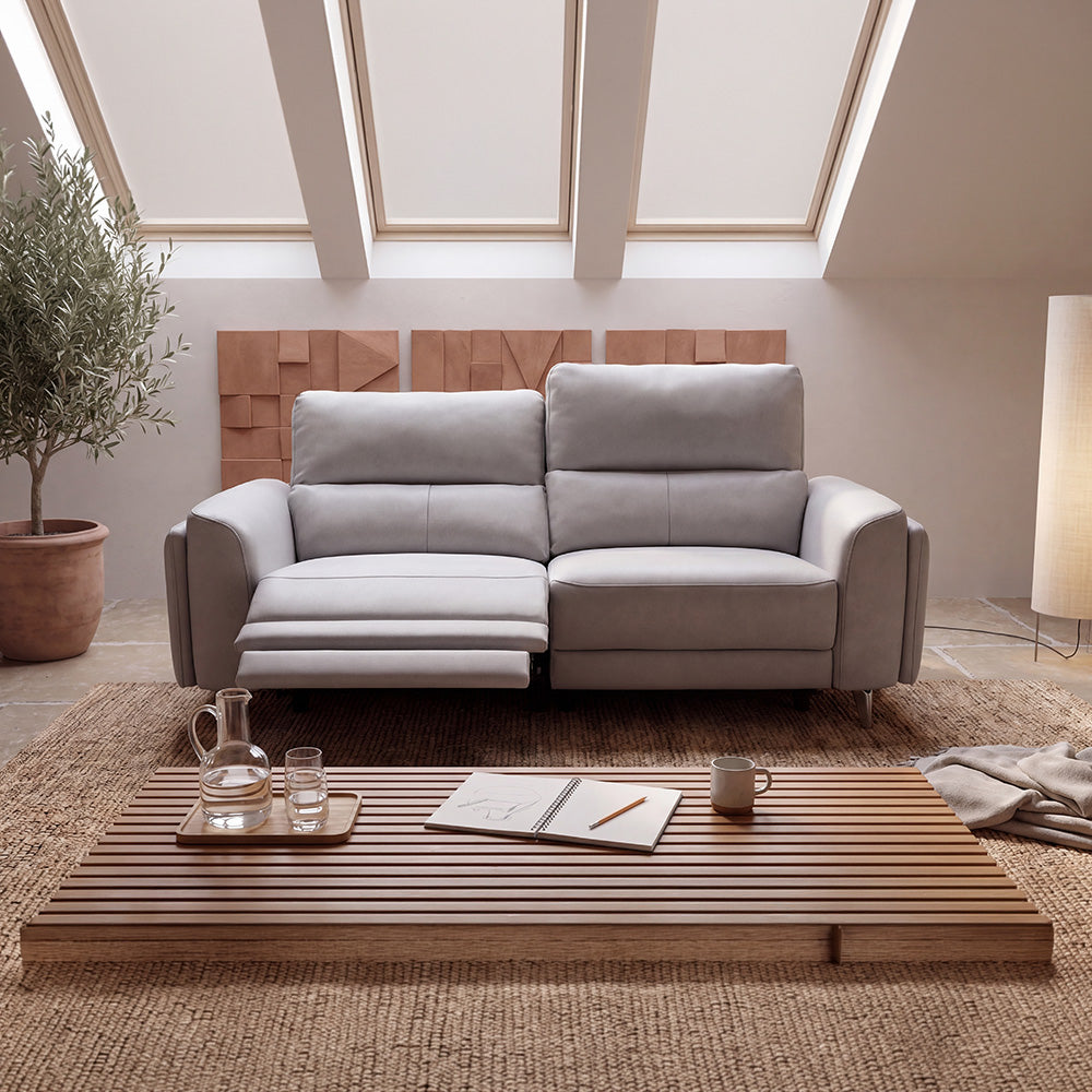 Rhapsody mov.E Dark Grey Leatherette 3 Seater Sofa