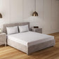 Brilliant White 100% Cotton 200 TC Solid Bedsheet Set
