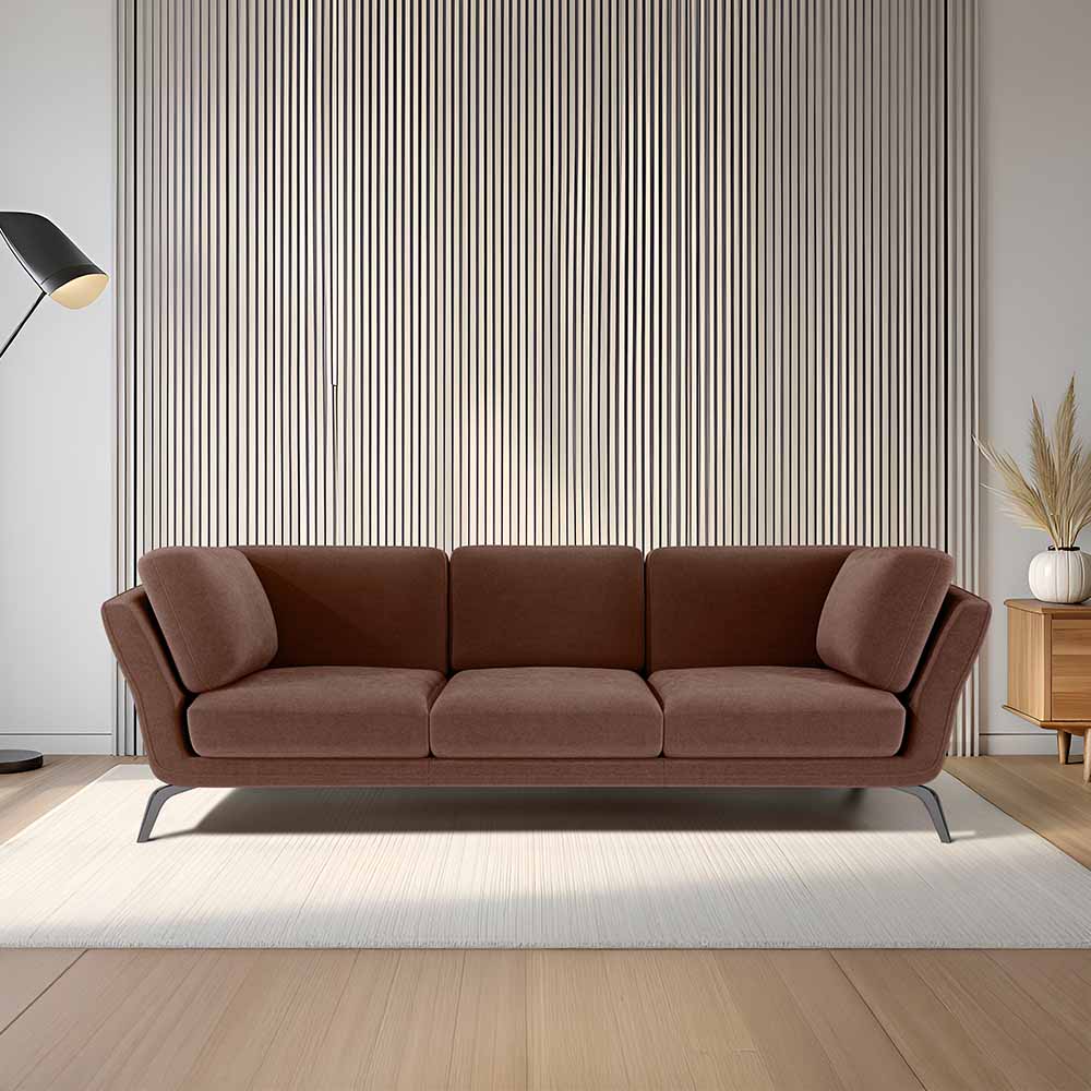 Symphony 3 Seater Water & Stain Repellent Fabric - Misty rose