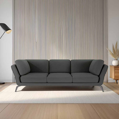 Symphony 3 Seater Suede fabric - Steel grey