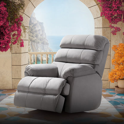 Avalon Posture Pro Rocking & Rotating Single Seater Fabric Recliner, Grey, Motorized