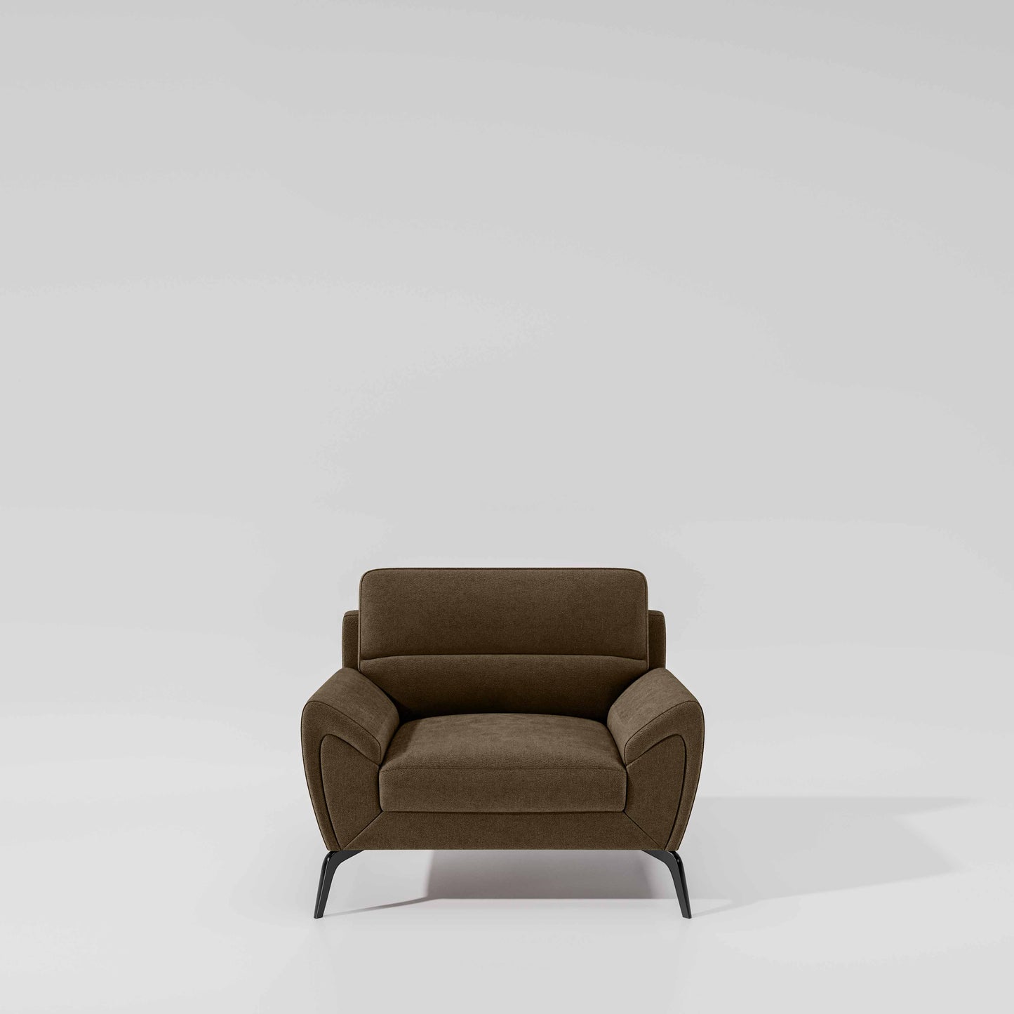Octave 1 Seater Seater-Water & Stain Repellent Fabric - Dark earth