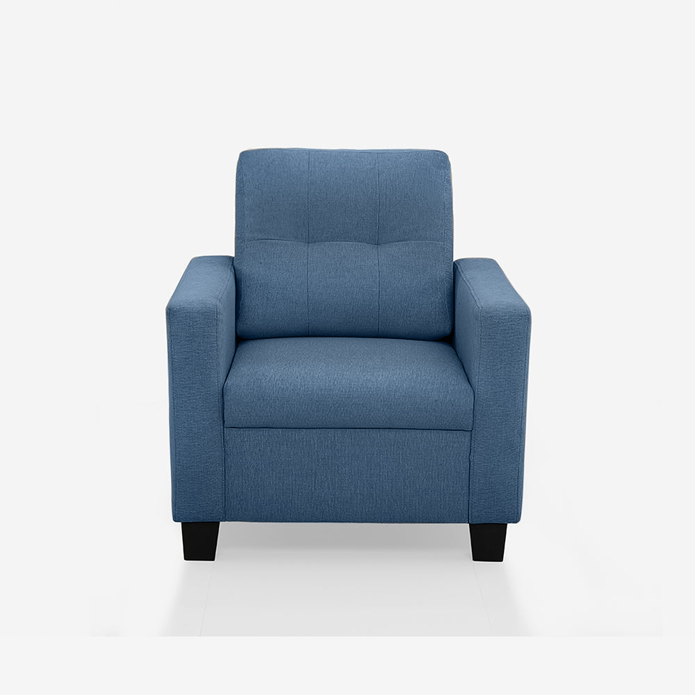 Ease Fabric Sofa | 1 seater | blue |  Duroflex Furniture
