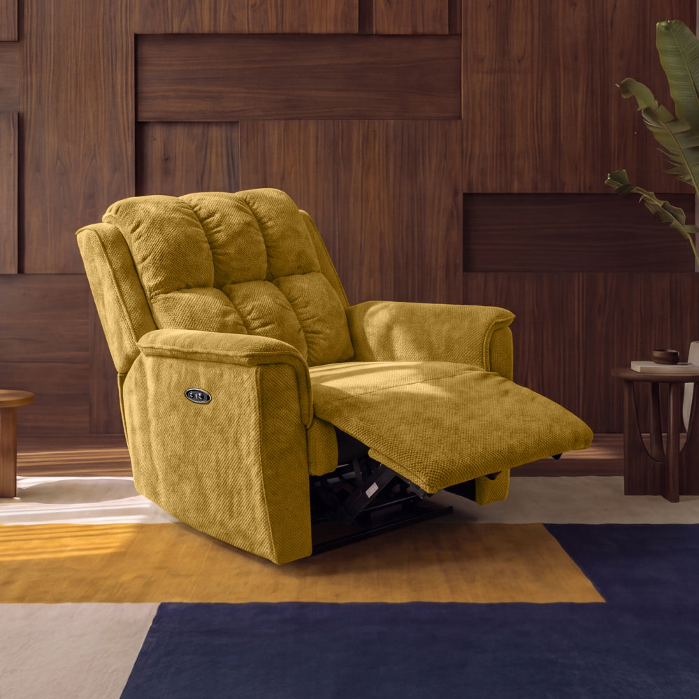 Avalon Elite mov.E Yellow Fabric 1 Seater Sofa