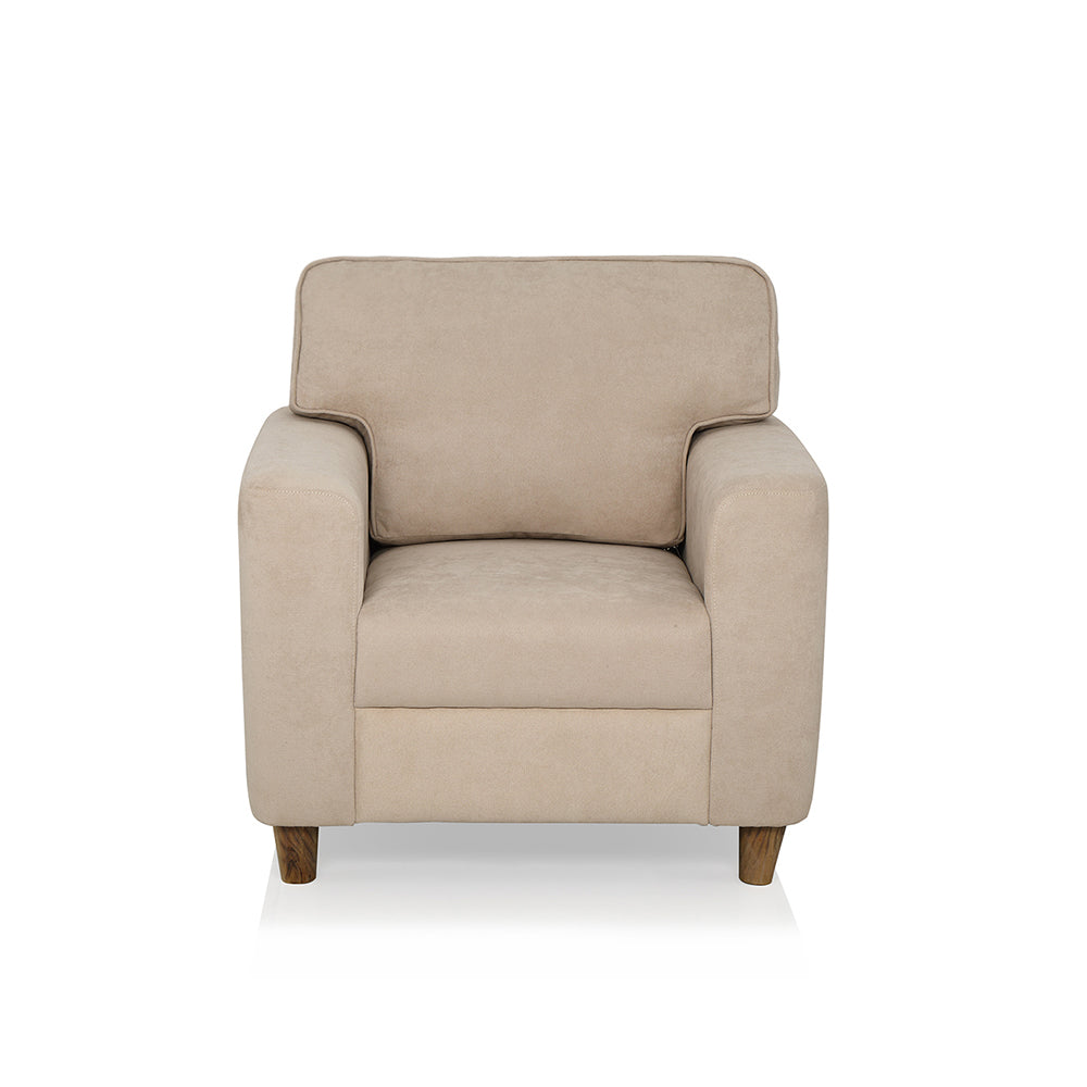 Utopia Beige Fabric 1 seater sofa