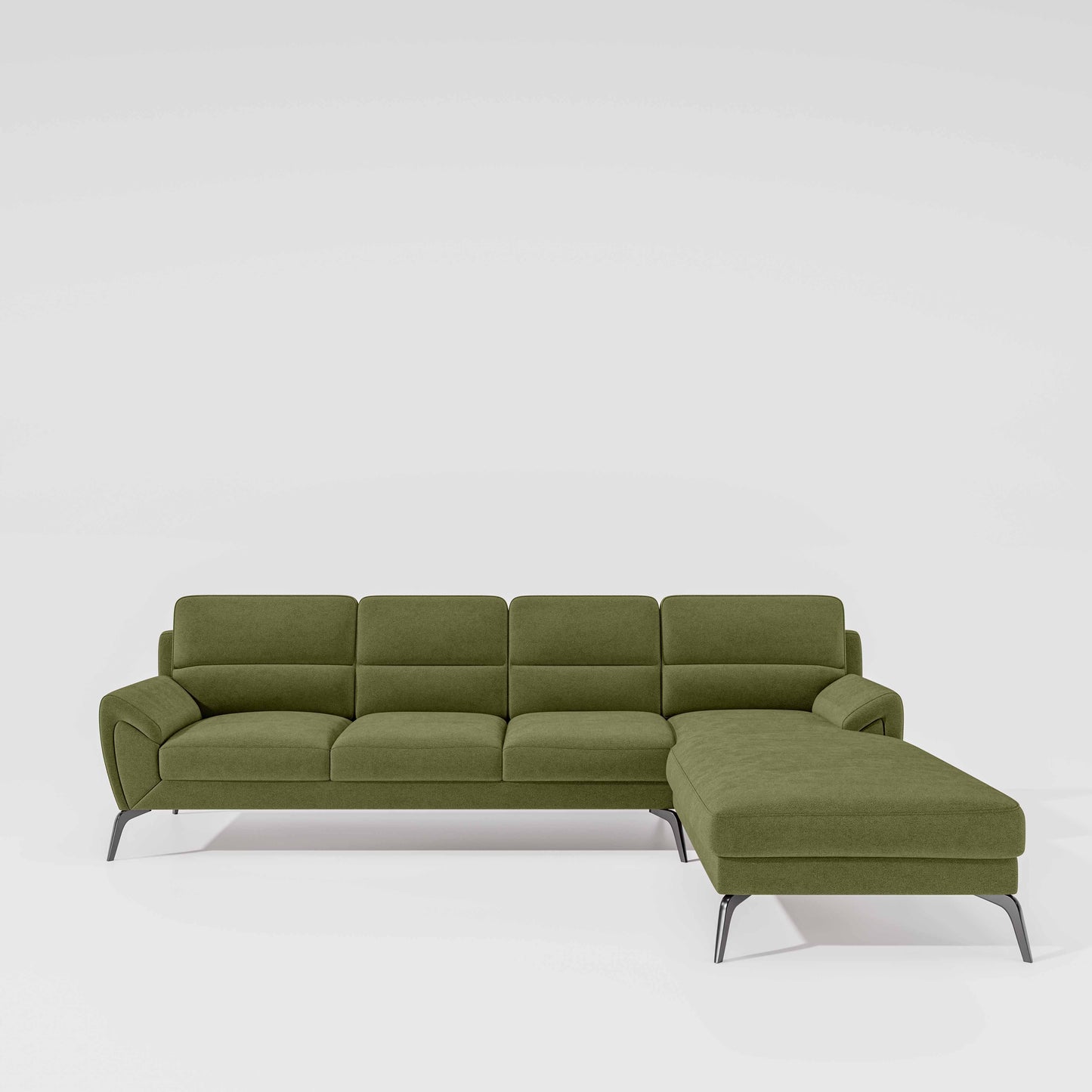 Octave 3 Seater with Lounger Water & Stain Repellent Fabric - Sage Green