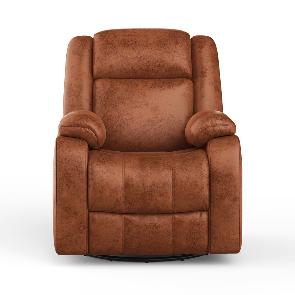 Avalon Desert Orange Suede Recliner