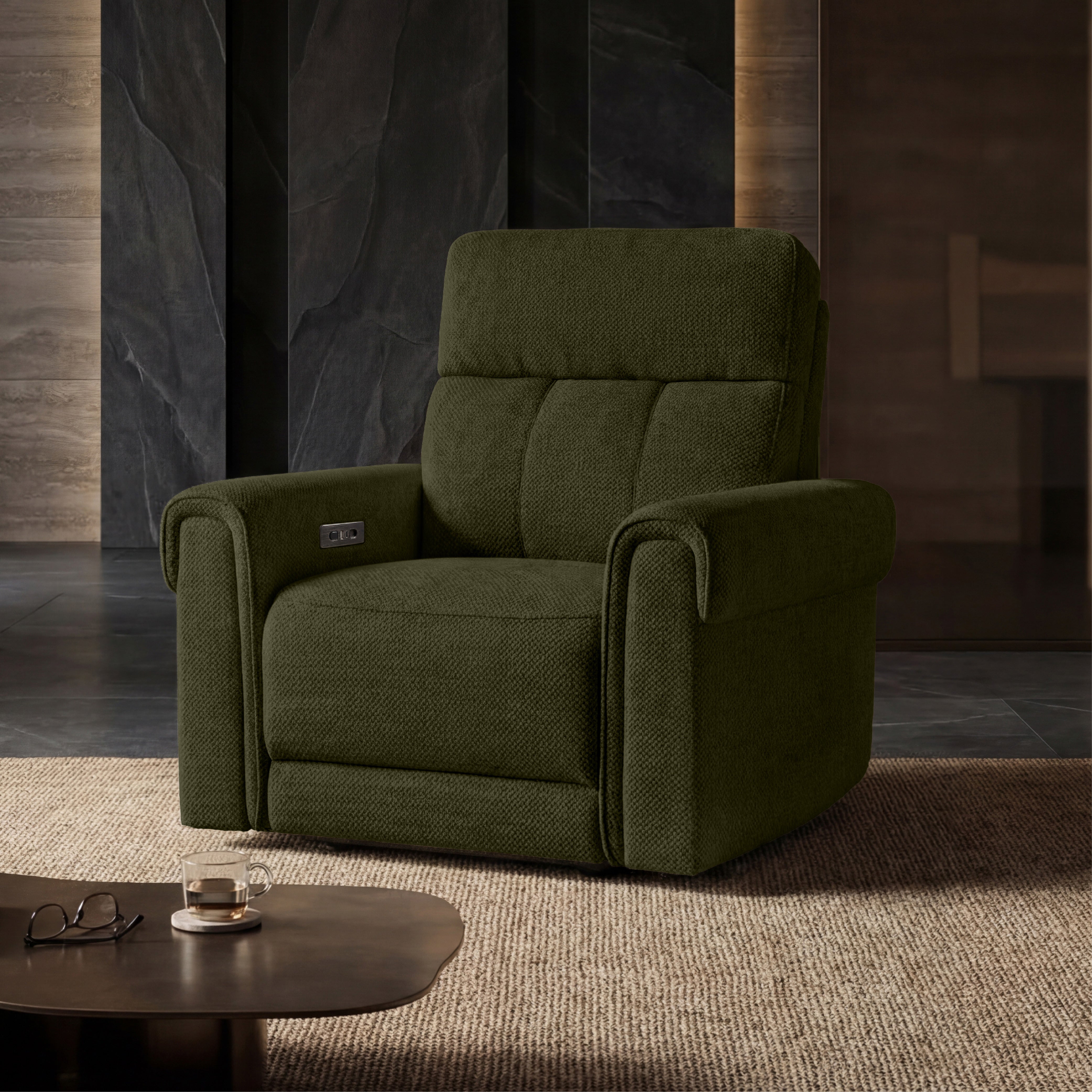 Opus mov.E Green Fabric 1 Seater Sofa