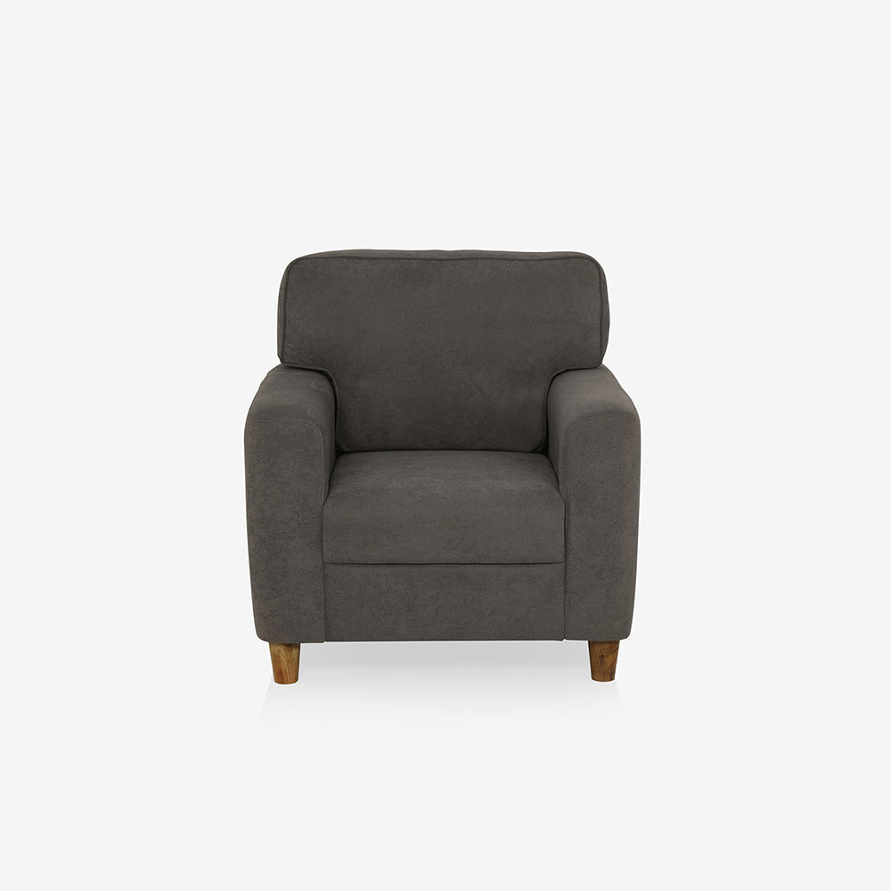 Utopia Fabric Sofa | 1 seater | Grey |  Duroflex Furniture

